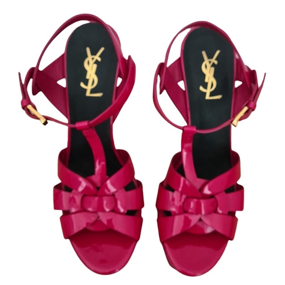 YSL Tribute hot pink patent leather , size 38.5